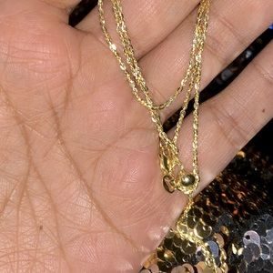 18k vermeil diamond cut adjustable chain Best Christmas birthday anniversary WOW